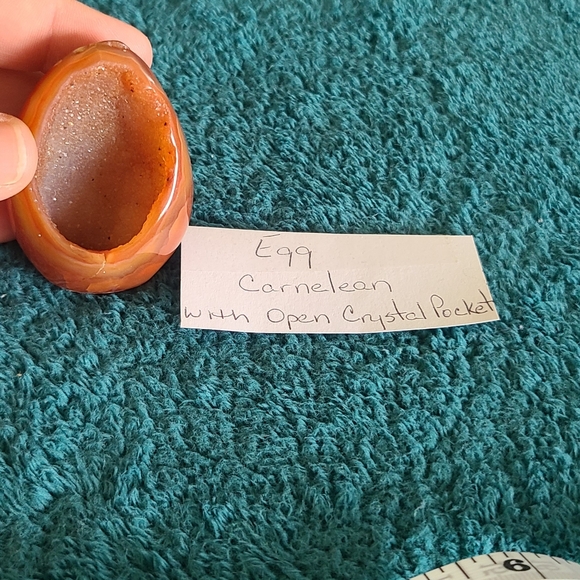 Carnelian With Open Crystal Pocket - Picture 11 of 11